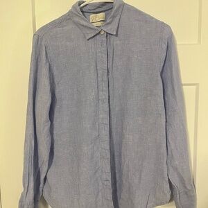 Baird McNutt Irish 100% Linen for J Crew Womens Slim Size 8 Shirt Blouse Ireland